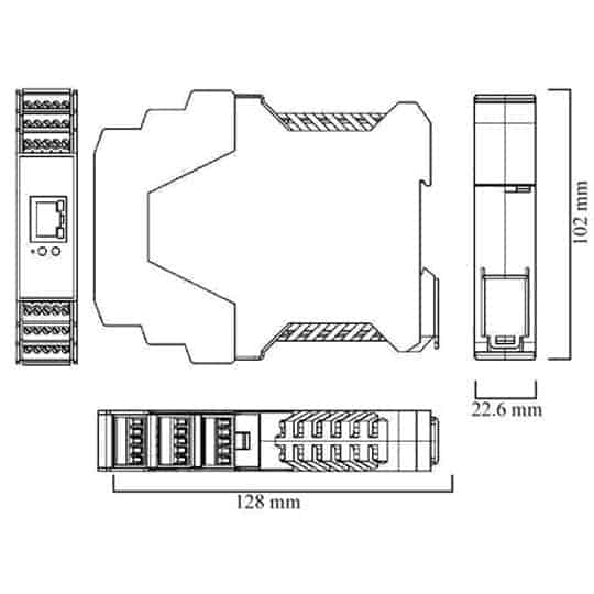 (image for) Brainboxes Ethernet to DIO 8 Digital Inputs and 8 Digital Outputs